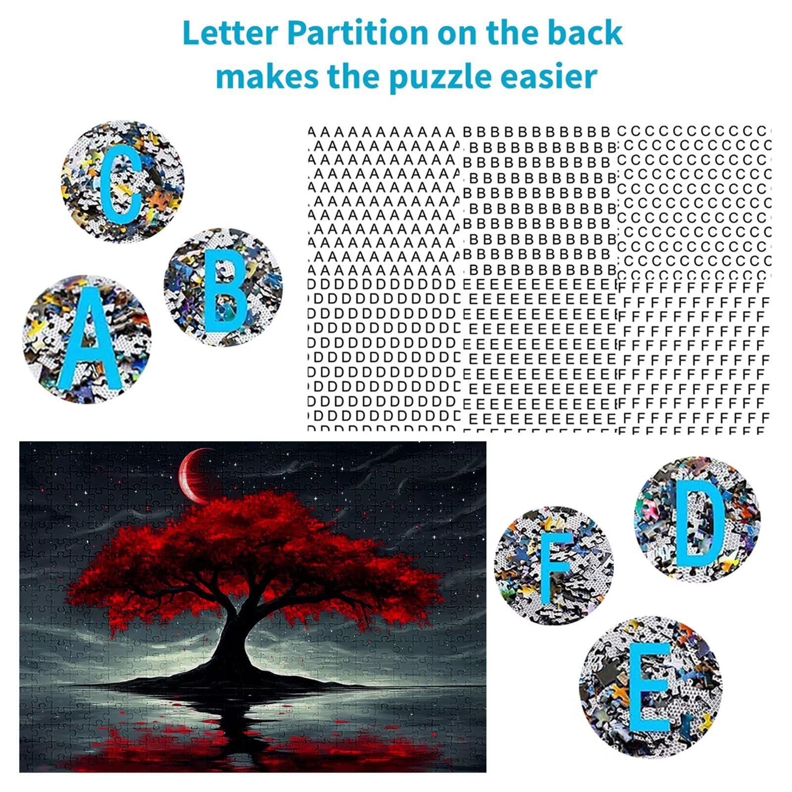 Puzzle 3000 elementów Krajobraz Drzewo dla dorosłych 122 x 81 cm Unikalne Rzemiosło Klasyczne 3D Drewniana układanka do rodzinnych gier aktywnych, układanka zrób to sam do dekoracji ścian domu