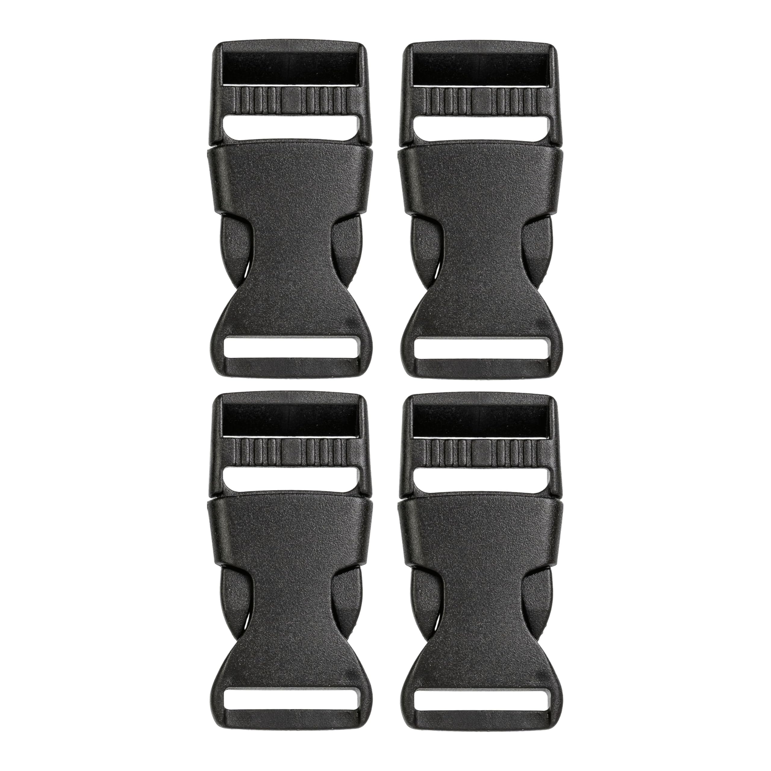 Your Day Mate 25 mm Side Release Buckle Set, 4 White Plastic Buckles, Push-In Fastener, Replacement for Rucksack Strap, Carrier Bag, Tent, etc.