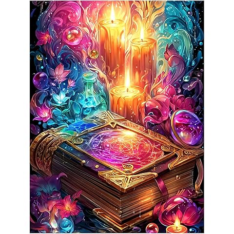 Reivworl Diamond Art Kits for Adults, Book Diamond Painting Kits, Gem Art Kit for Gifts and Home Interior Decor 12x16 Inch