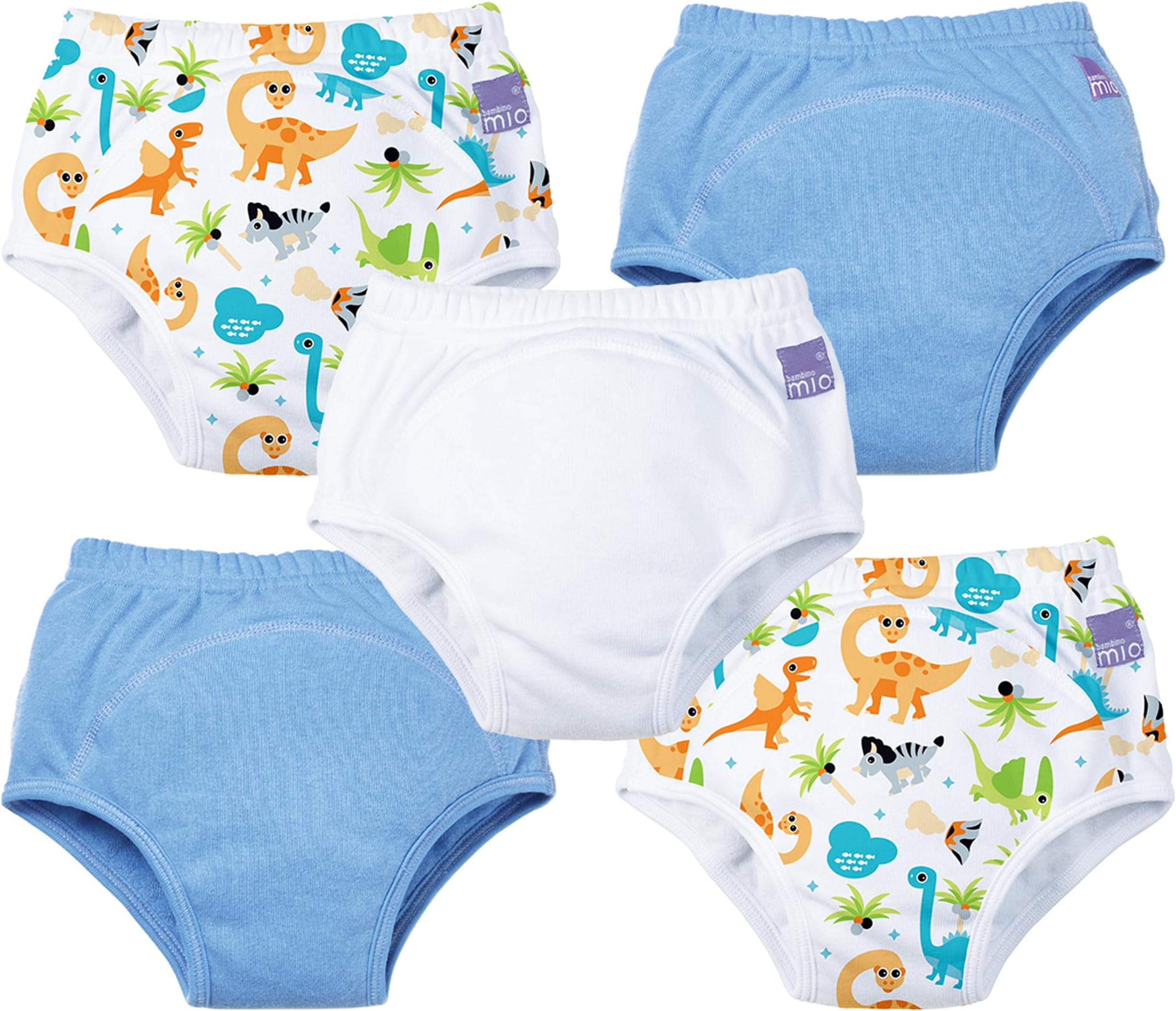 Bambino MioBambino Mio, Reusable Potty Training Pants for Boys and Girls, 5 Pack (Mixed Boy Dino, 3+ Years)
