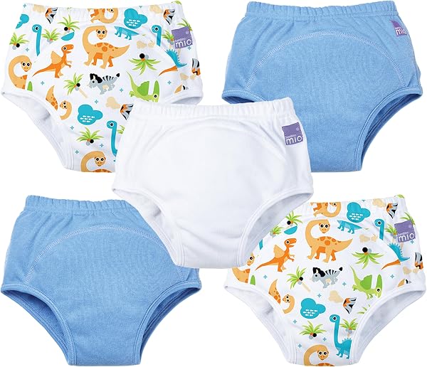 Bambino Mio, Reusable Potty Training Pants for Boys and Girls, 5 Pack (Mixed Boy Dino, 2-3 Years) - 1