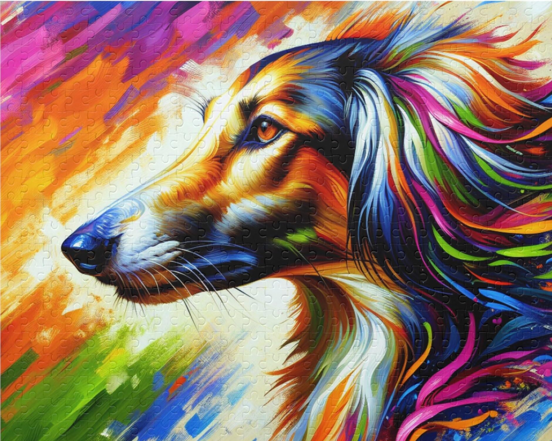 1000-Piece Saluki Dog Jigsaw Puzzle - Gift for Saluki Dog Lovers
