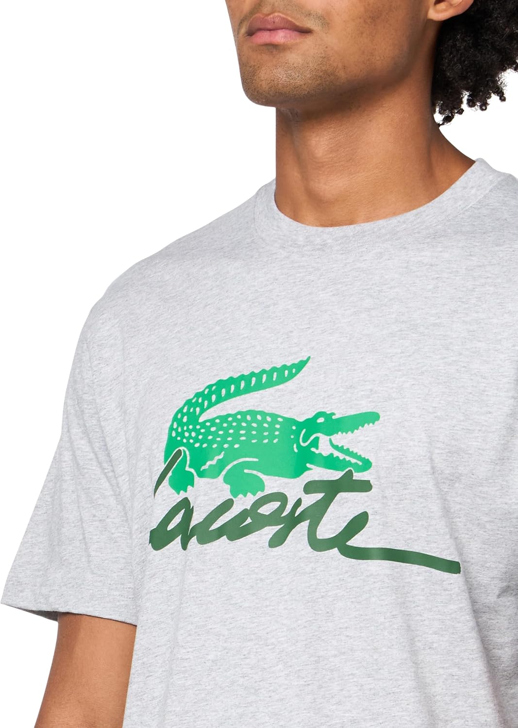 Lacoste Men's Signature Print Cotton T-Shirt