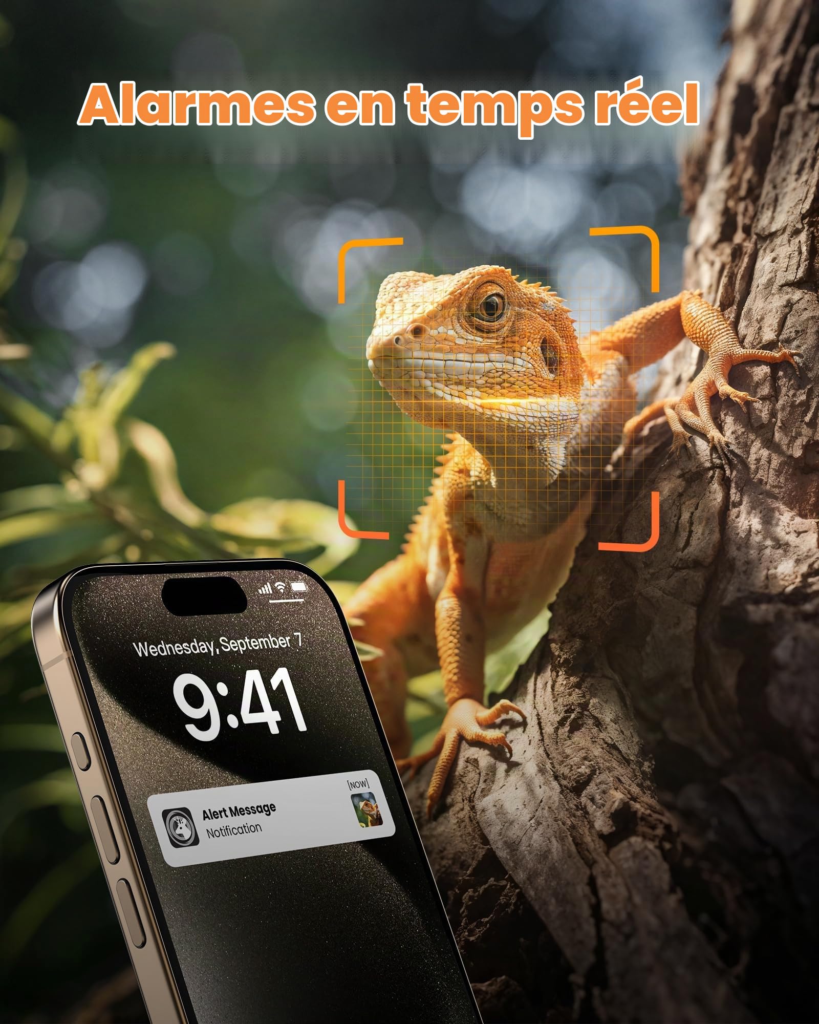 BECAMSO 4G LTE Camera de Chasse Solaire: 2.7K HD Caméra Surveillance Exterieur sans Fil - Couleur Vision Nocturne Animaux Cameras avec Carte SIM 8000mAh Batterie IP66 Imperméable