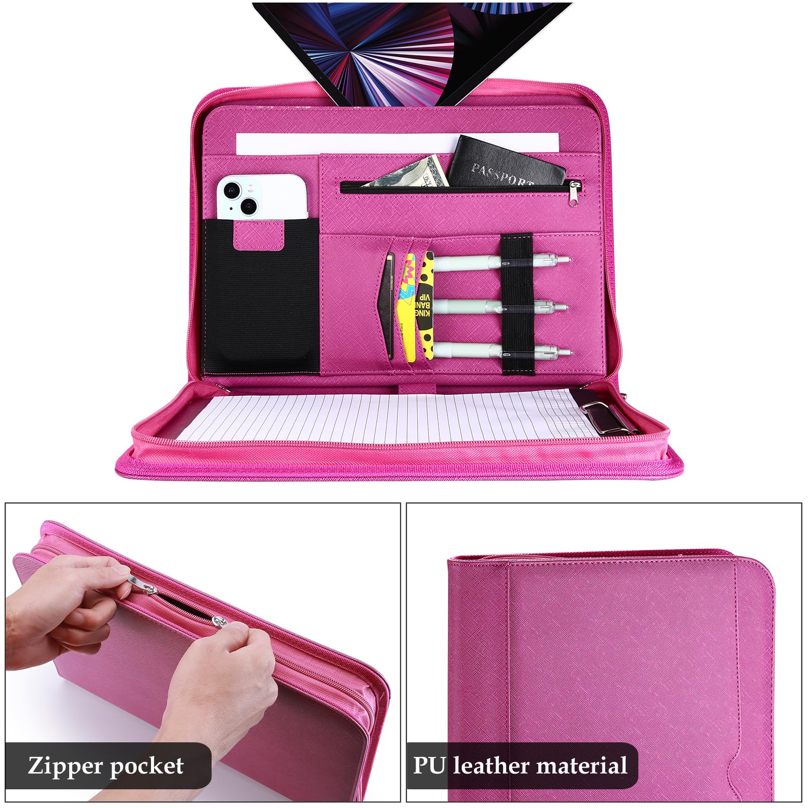 Amazon | ProCase 多機能バインダー [ジッパー付き] フォルダー