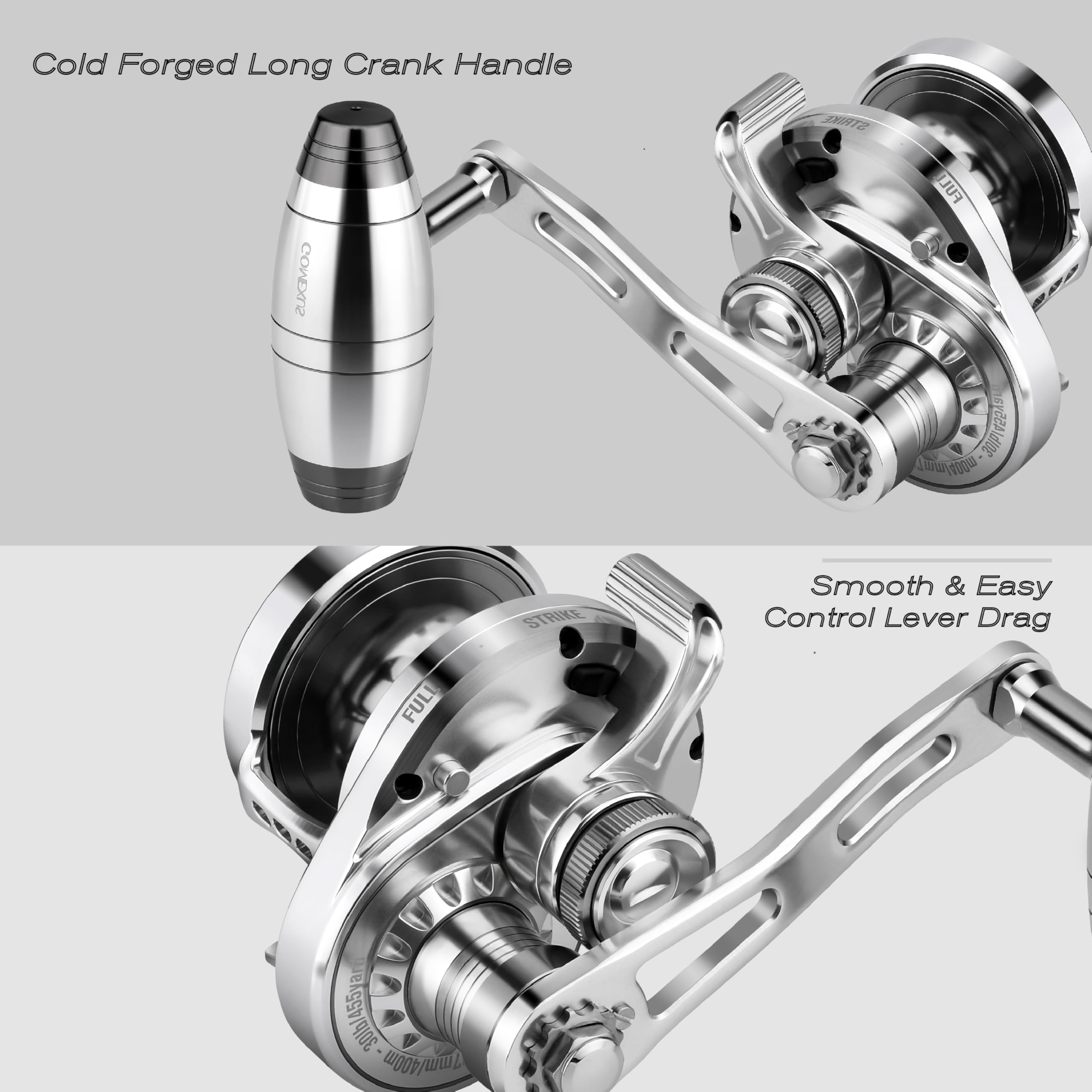 GOMEXUS Slow Pitch Jigging Reel LS20 CNC All Aircraft Grade Aluminum Body Lever Drag Left Hand Conventional Reel : Sports & Outdoors