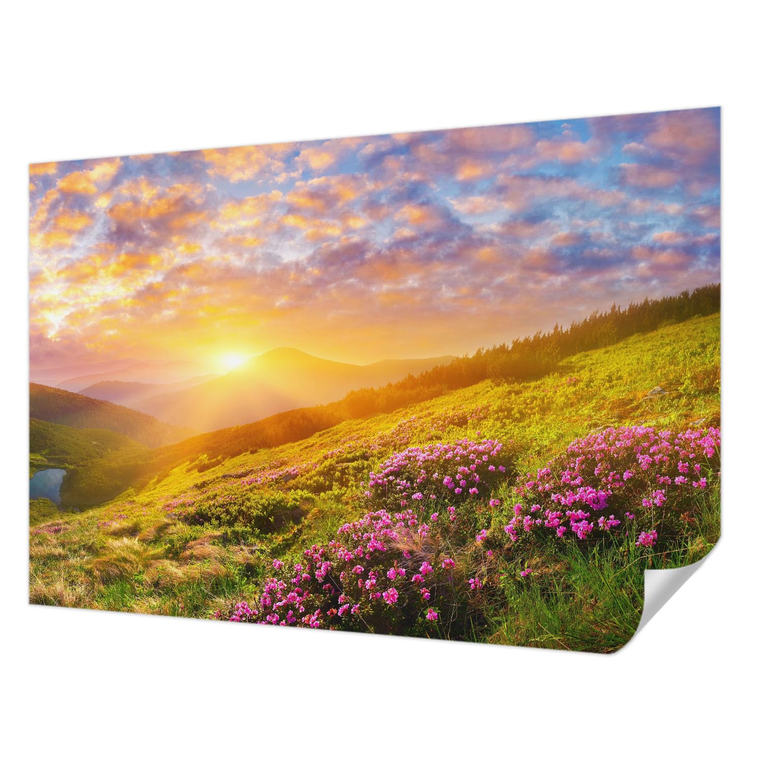 Papier Peint Autocollant Mur 152x104 cm Montagnes de l'Ouest pour Salon