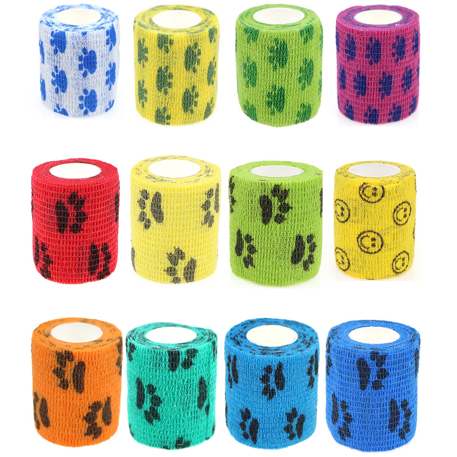 KEQCQE Cohesive Bandage Self Adherent Wrap Athletic Tape Breathable Vet Tape First Aid Tape for Dogs Cats Horses Birds & Wrist Healing Ankle Sprain Swelling — view 7