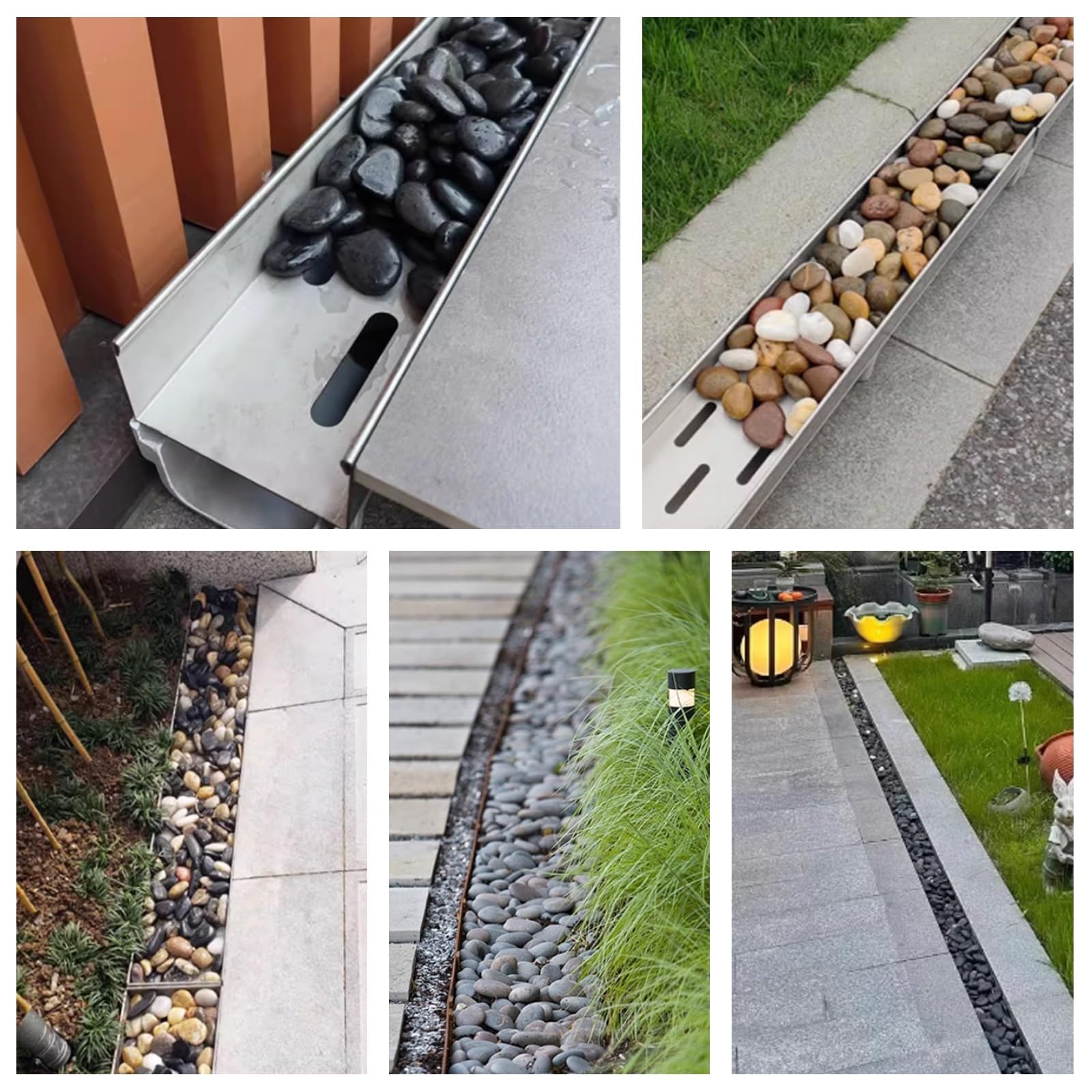 Zestaw kanałów drenażowych do dużych obciążeń - Odpływ kanałowy ze stali nierdzewnej z rusztem - 1 szt(100x25x30cm)