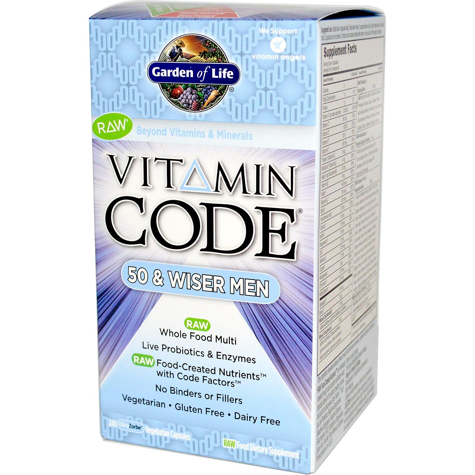 Vitamin Code 50 and Wiser Men's Formula - 240 ct