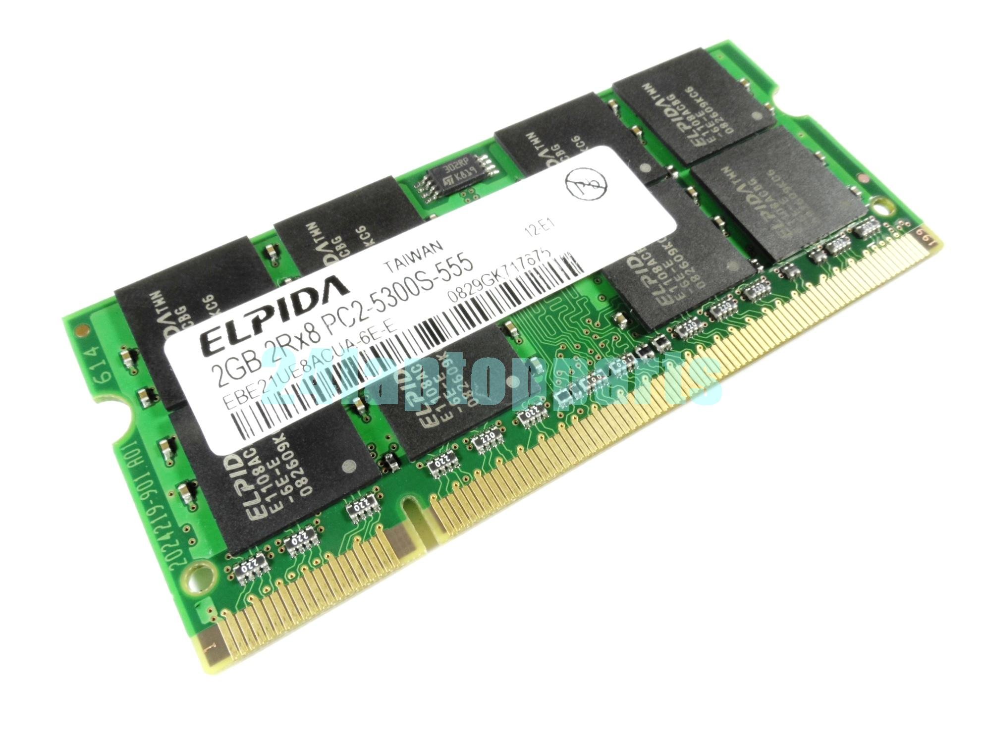 Elpida 2GB DDR2 PC2-5300S SDRAM SO-DIMM EBE21UE8ACUA-6E-E at