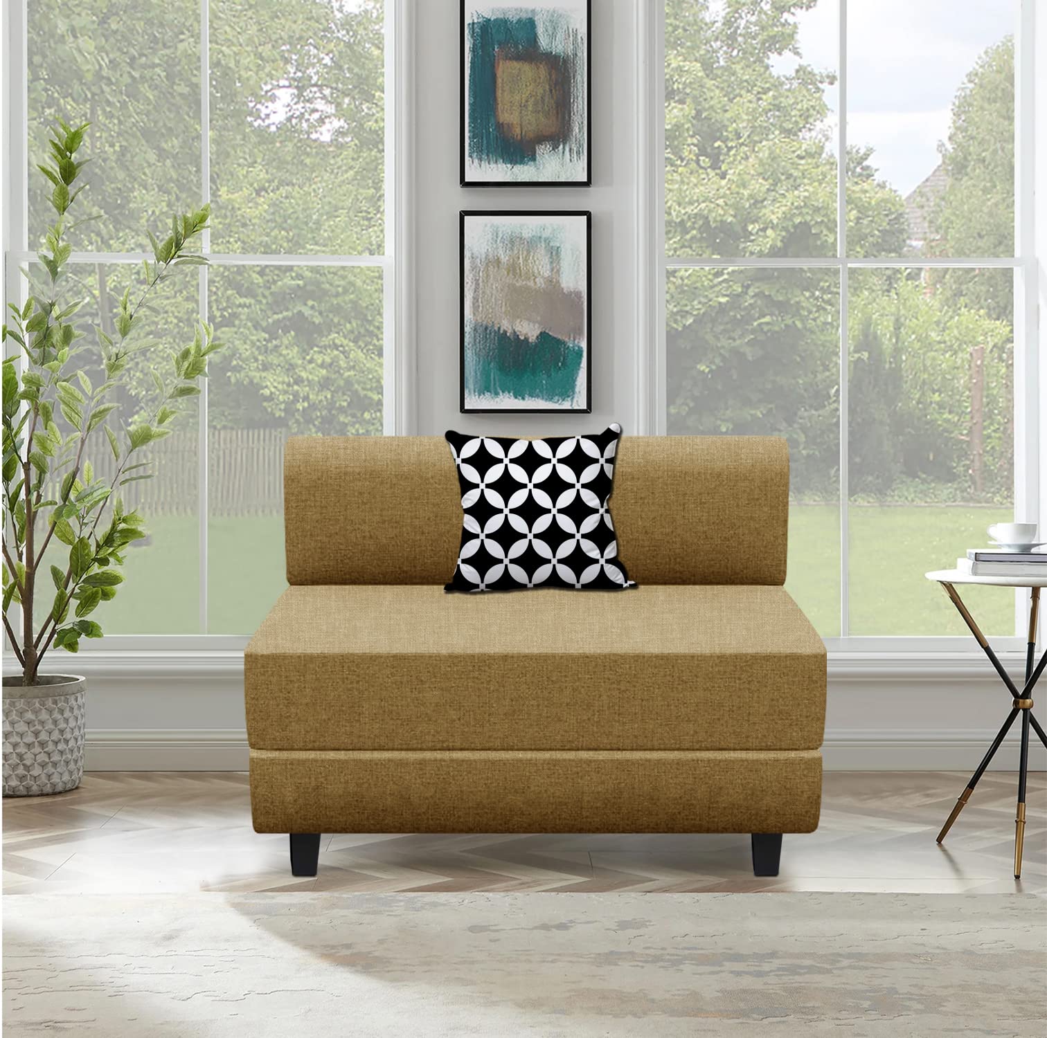 See full amazon price history chart for Dr. Smith Leg Sofa Cum Bed | 3 X 6 Feet, Single - Seater | Living Room Jute Fabric Washable Cover with Cushion - Golden Color Dr. Smith Leg Sofa Cum Bed | 3 X 6 Feet, Single - Seater | Living Room Jute Fabric Washable Cover with Cushion - Golden Color (B0DF2X9723) Amazon Price History, Amazon Price Tracker