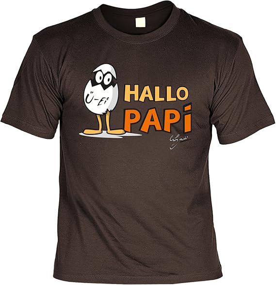 TShirt für Werdende Väter zur Geburt Baby Hallo Papi Bald Vater Papa