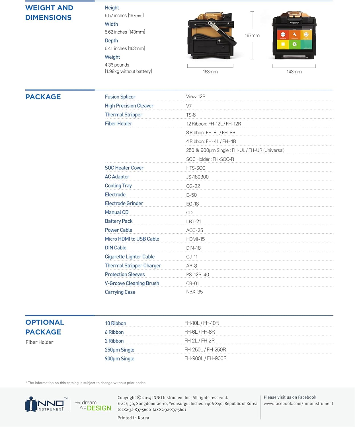 INNO Ribbon MASS Fusion Splicer Welding Splicer View12R