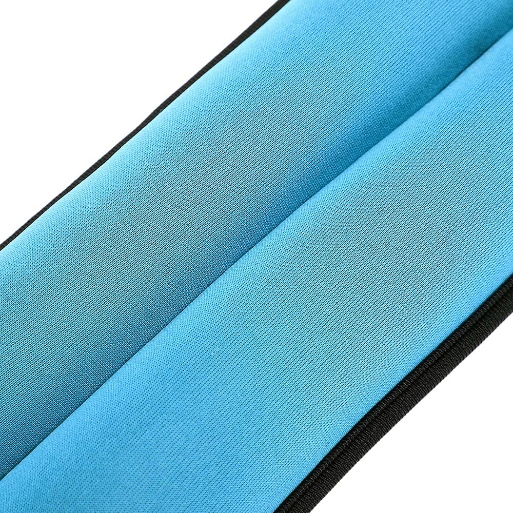 BAKAJI Zestaw 2 ciężarków na nadgarstki 0,5 kg trening aerobik fitness wzmocnienie mięśni Neopren tkanina z otworem na kciuk regulowany pasek waga całkowita 1 kg niebieski