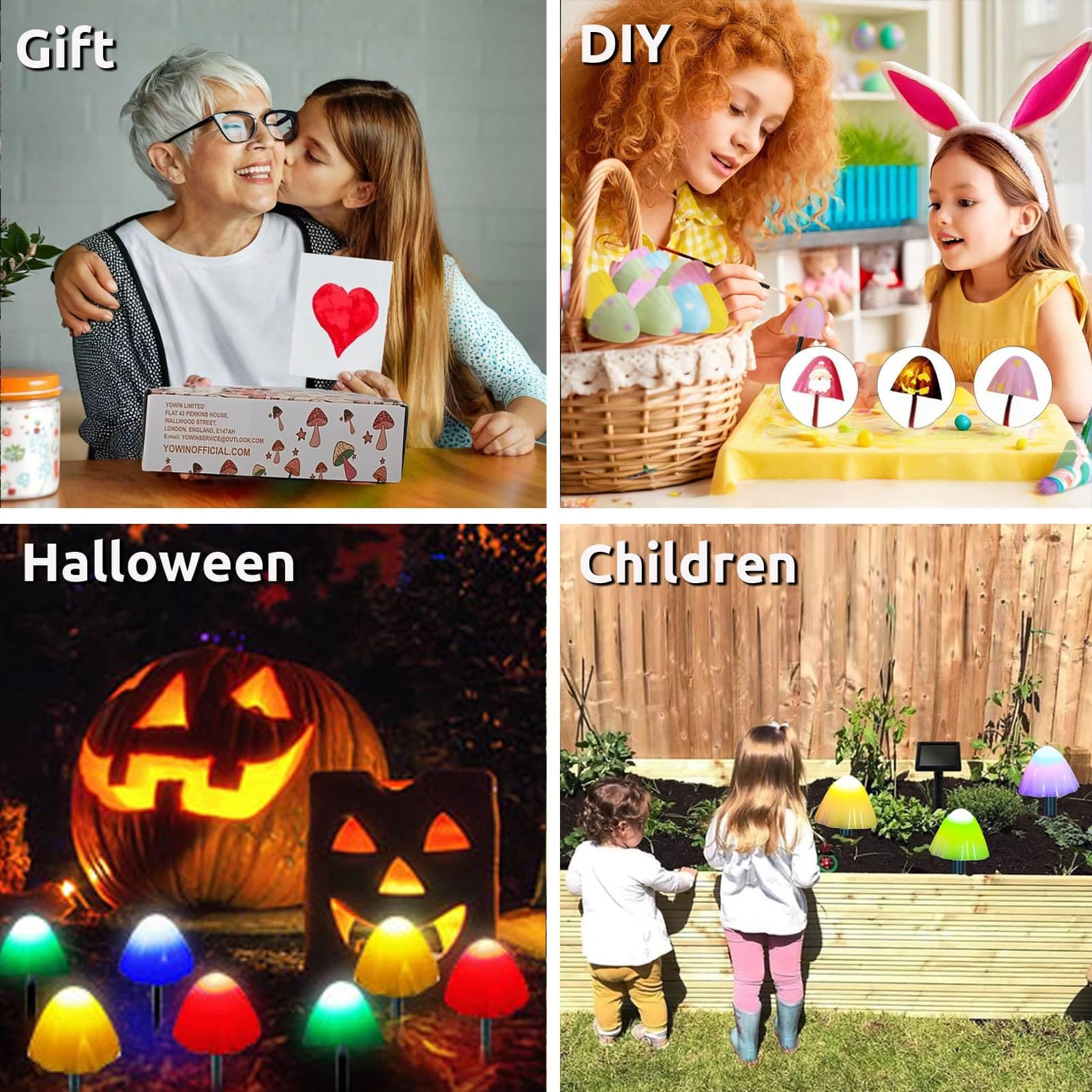 ASDNN Luci Solari Per Esterni Di Halloween, 20 Luci Fata A Fungo A LED, Luci Per Funghi Da Giardino, Illuminazione Per Matrimoni Nel Cortile Del Giardino - Foto 9