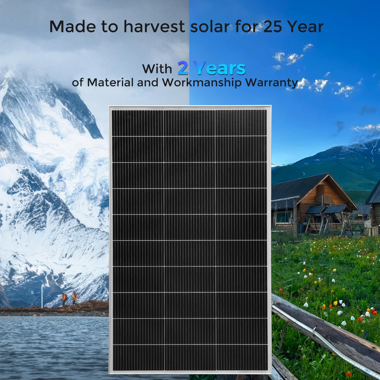 300W Balkonkraftwerk Komplett Steckdose Plug & Play, 300Watt(2X150W) 18V Solarpanel mit 230V 300W Wechselrichter, Solaranlage Wohnmobil, Photovoltaik Balkon, Solarmodul komplettset