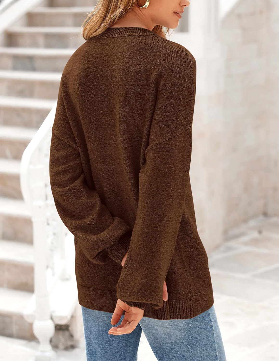 PRETTYGARDEN Women's 2026 Fall Sweaters Casual Crew Neck Long Sleeve Pullover Tops Ribbed Knit Loose Fit Winter Clothes - Image 2