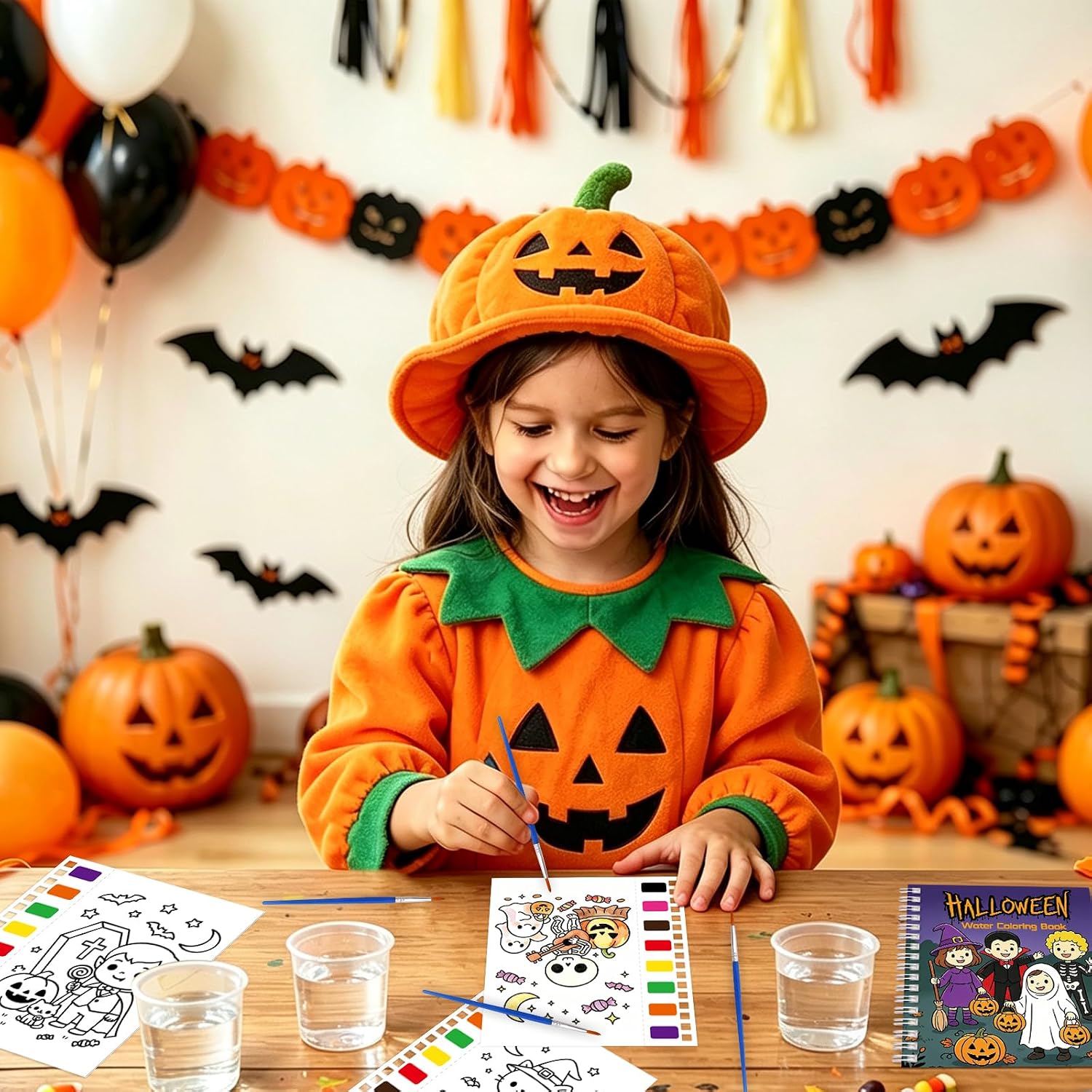 Halloween Mini Water Coloring Books Party Favors for Kids 24 Pack image 5
