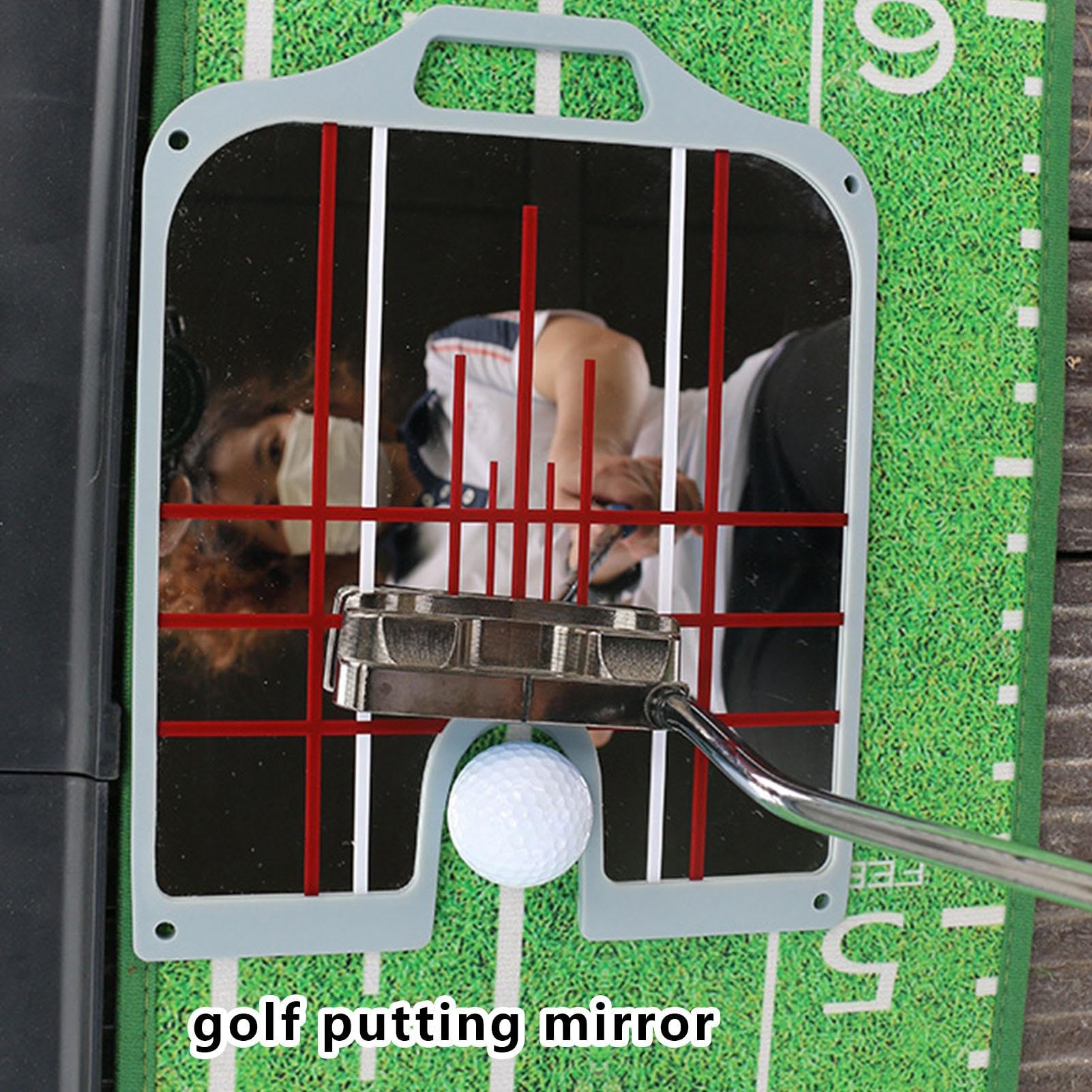 Putting Training Spiegel, Golftraining Spiegel,Acryl Swing Practice Spiegel - Alignment Training Hilfe, Portable Practice Putting Trainer für Indoor- und Outdoor-Training