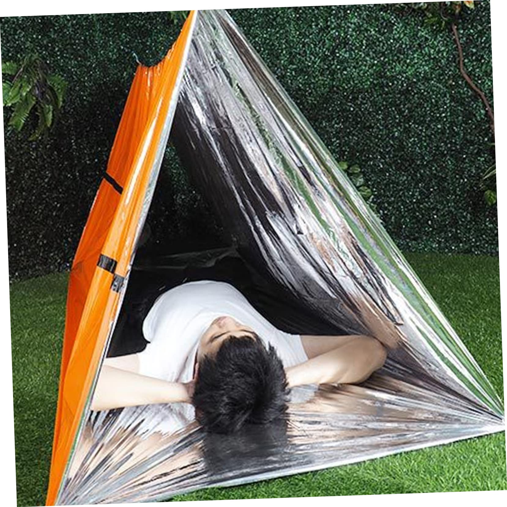 Abaodam Emergency Blanket Set Compact Portable Sleeping Bag Survival Tent Raincoat Thermal Sack for Cold Weather