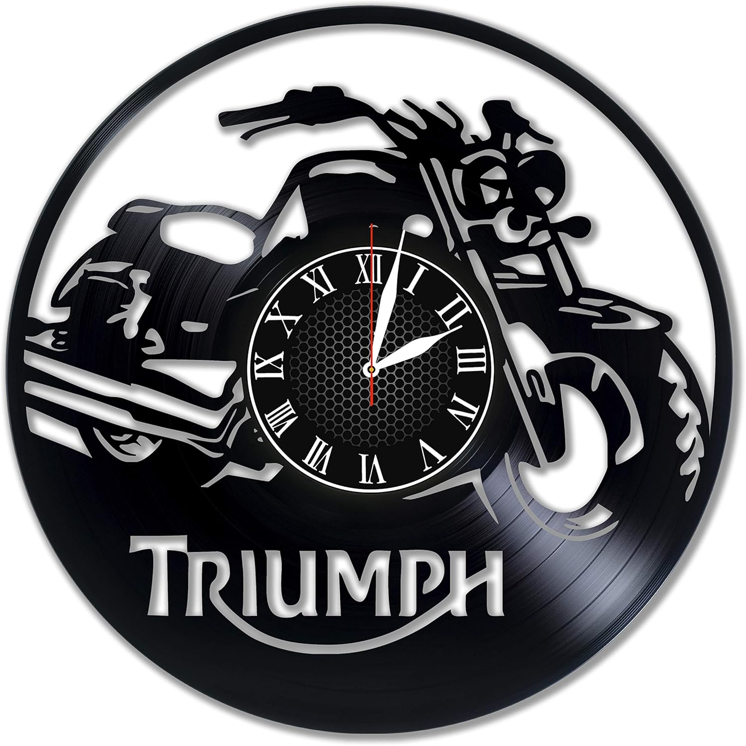 Triumph Motorcycles Vinyl Wall Clock Art Gift Room Modern