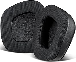 SOULWIT Mesh Fabric Earpads Replacement for Corsair Void/Void Pro/Void Elite/Surround Wired & Wireless RGB USB Gaming Headsets, Ear Pads Cushions with Noise Isolation Foam, Added Thickness
