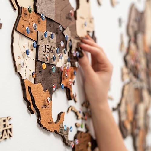 Miniatura 7 de ENJOY THE WOOD 3D Wood World Map Wall Art Large Wall Décor - World Travel Map - Any Occasion Gift Idea - Wall Art For Home & Kitchen or Office
