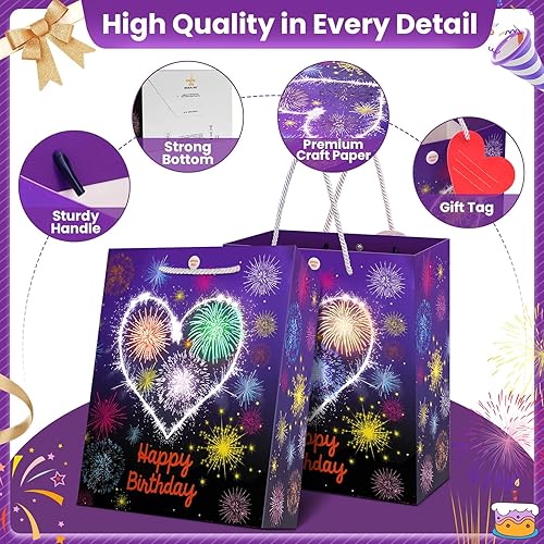 Miniatura 4 de MAGICAL BAG LIGHTS & SOUND' Fireworks & Cheering' - Bolsas de regalo de cumpleaños, bolsas de música para esposa, marido, él, ella, mujeres, hombres