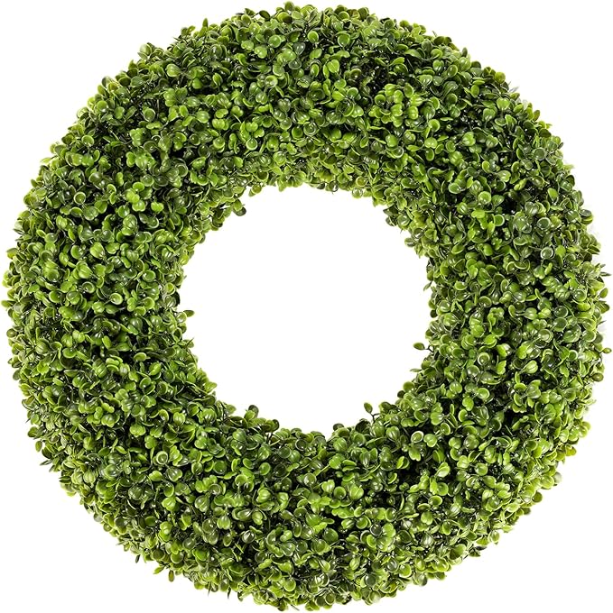 Boxwood Wreath - 20inch Outdoor/Indoor All Seasons Decor