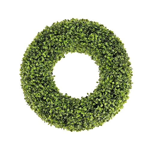 Boxwood Wreath,20inch Wreath for Front Door Greenery Wreath Outdoor/Indoor Green