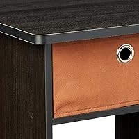 Vista 225 de Furinno- Colección Andrey- Mesa auxiliar, estación de carga con puerto USB y puerto tipo C c/compartimento de almacenamiento, 15.55 pulg ancho x