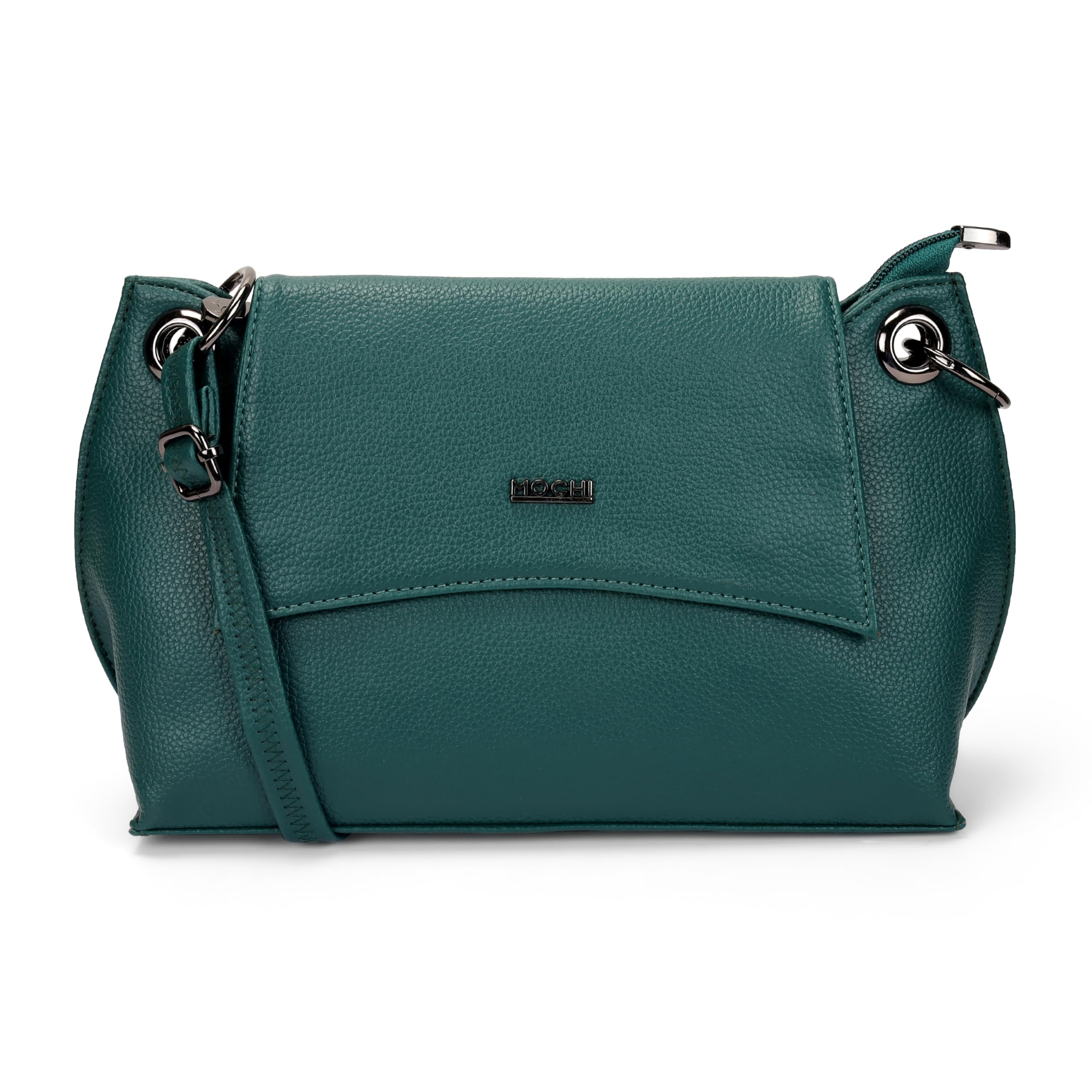 Women Casual Faux leather Soft Body Magnet closure Solid Sling Bag-image-15