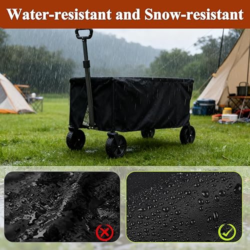 Miniatura 5 de TheElves Funda plegable para carrito de jardín, resistente al agua, resistente al viento, a prueba de polvo, resistente a los rayos UV, para