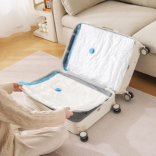 Miniatura 7 de Juego de bolsas de almacenamiento de compresión al vacío con etiquetas de bomba manual y bolsas de viaje para bolígrafo, bolsas de almacenamiento al