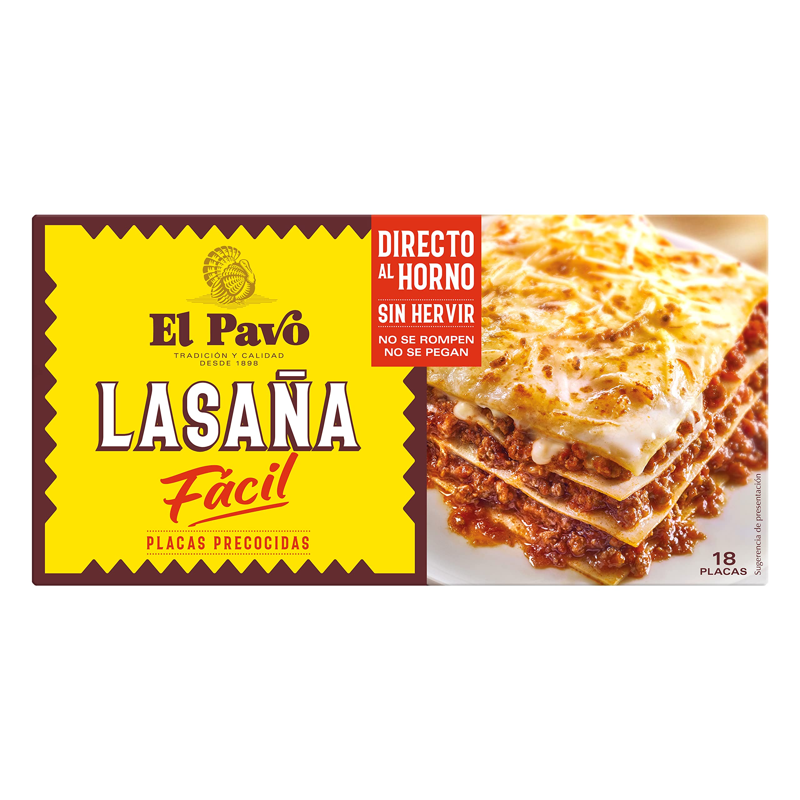 El Pavo - Lasaña Fácil Pack de 18