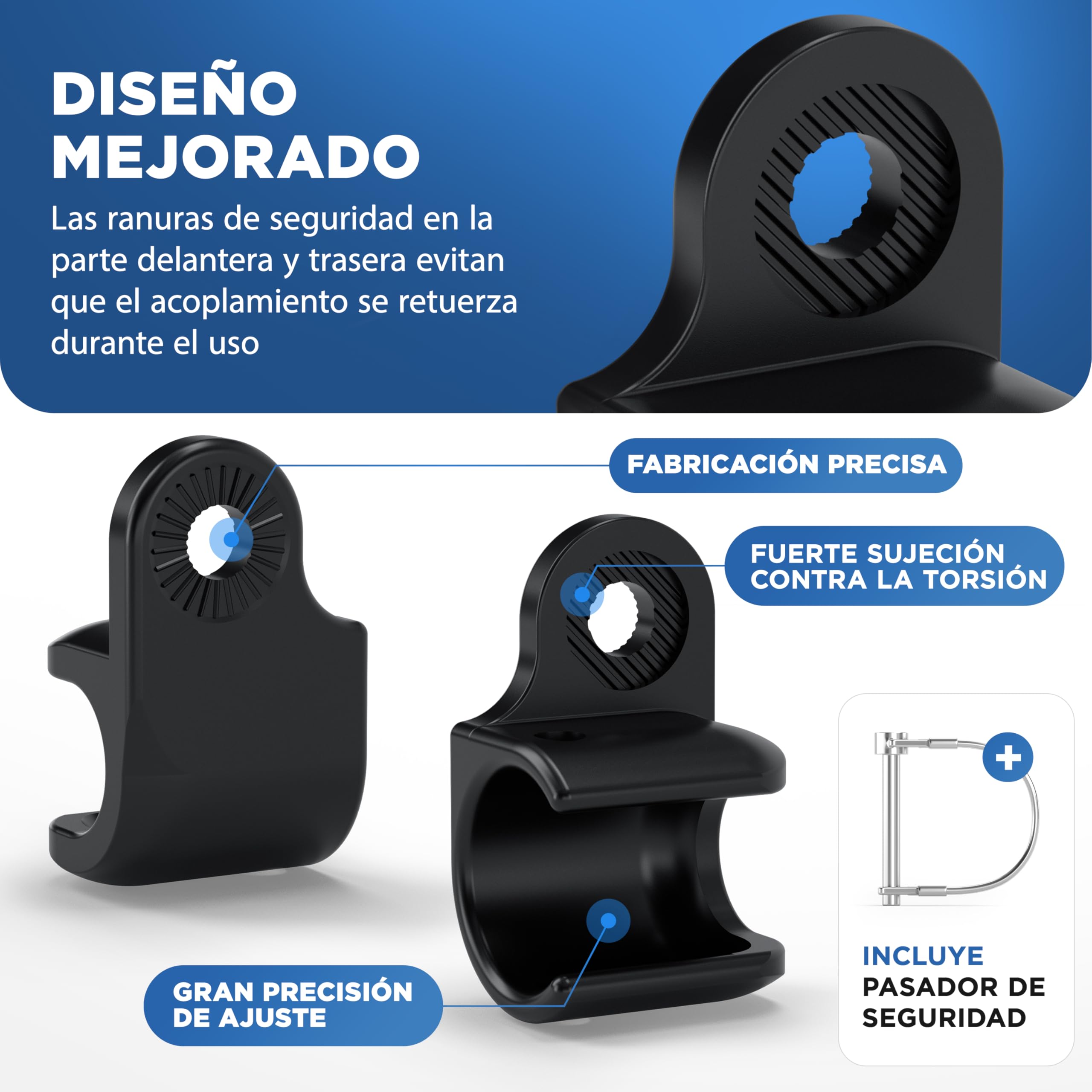 Enganche para Remolque LAINFELD para Thule Chariot & Coaster | Enganche para Remolque de Bicicleta con Pasador de Seguridad Incluido | Montaje Sencillo y rápido en la Bicicleta