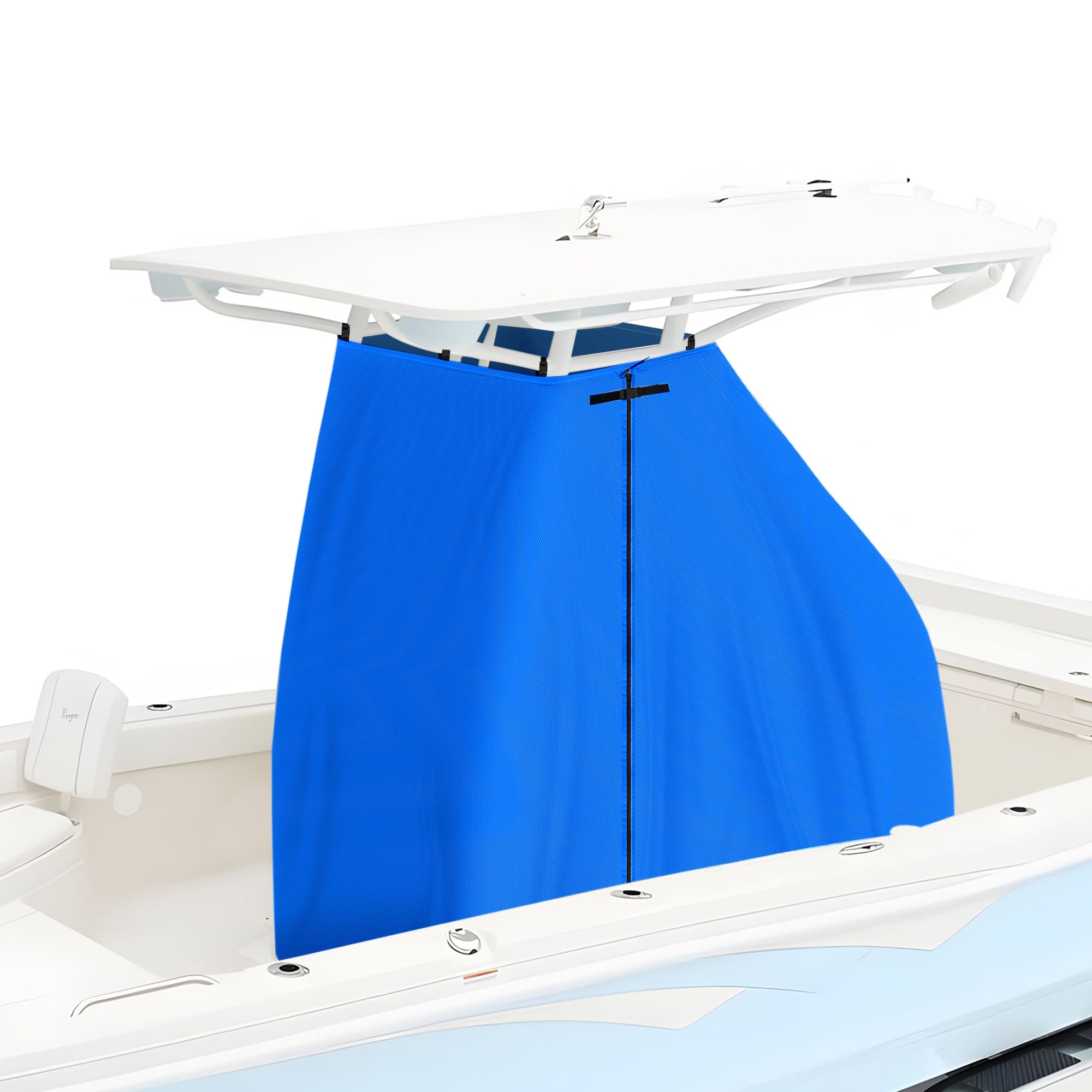 T-Top Center Console Cover for Boat, 600D Heavy Duty Waterproof Tear-Resistant Polyester T Top Boat Cover, Blue(82" L x 54" W x 72" H)