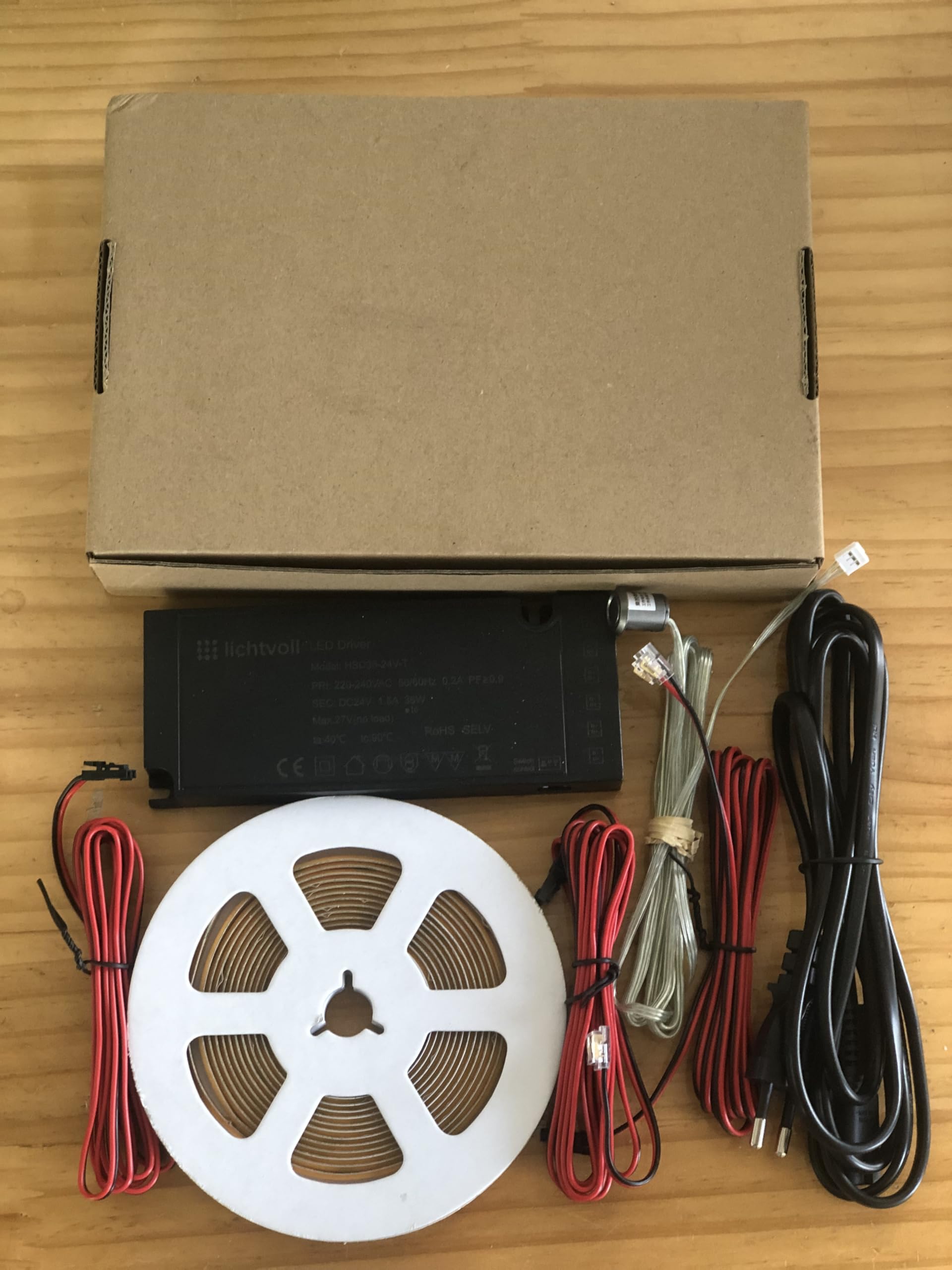 COB Led Streifen 3M Warmweiß mit Berühren Dimmer Schalten und 36W Netzteil, Unterbauleuchte für Akustikpaneele und Küche