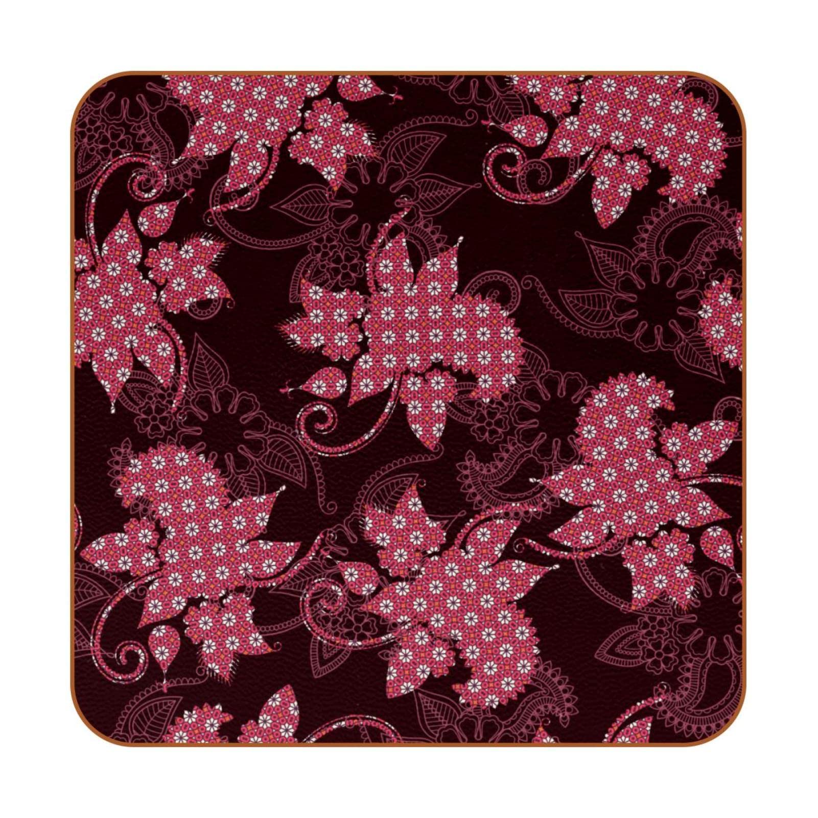 Dessous de verre fleurs de cajou lavables et antidérapants pour une protection totale de vos tables