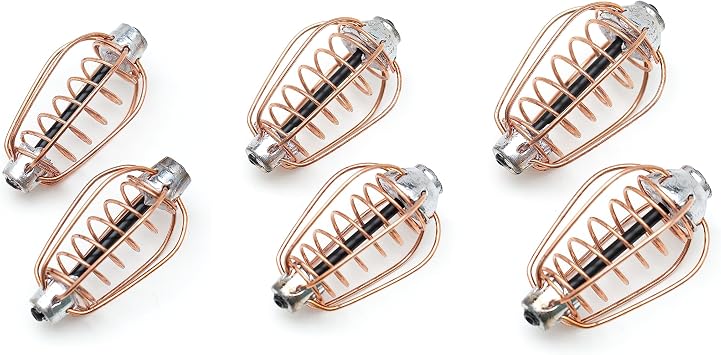 Carp Feeder 6 Pcs - Fishing Feeders for Carp of Pear Form 20 g, 30 g, 40 g - Cage for Carp Fishing with Spring - Carp Fishing Equipment