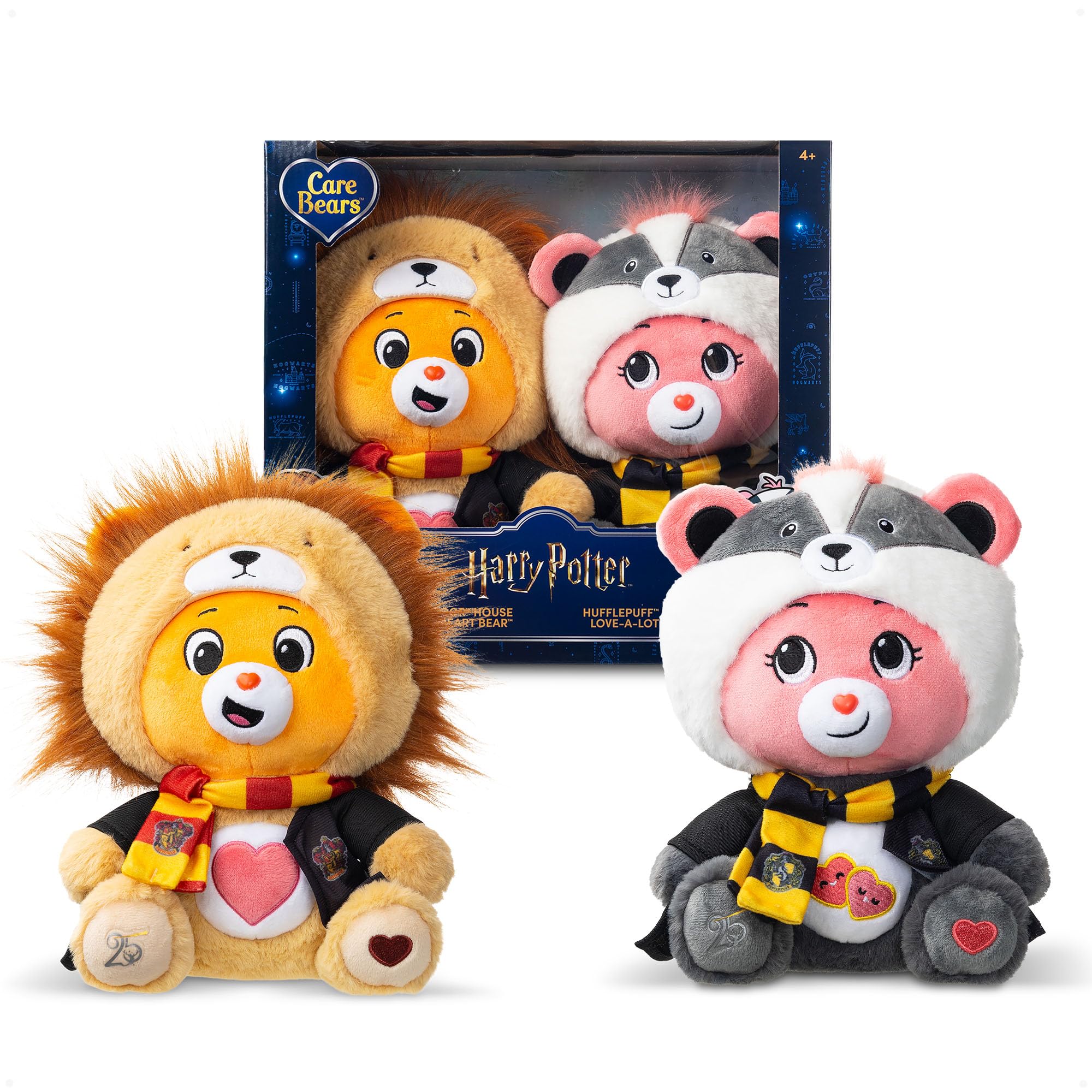 Care Bears x Harry Potter 30cm Plush 2pk – Gryffindor & Hufflepuff