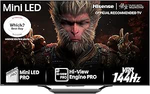 Hisense 55 Inch 144Hz Mini-LED Smart TV 55U7NQTUK - Quantum Dot Colour