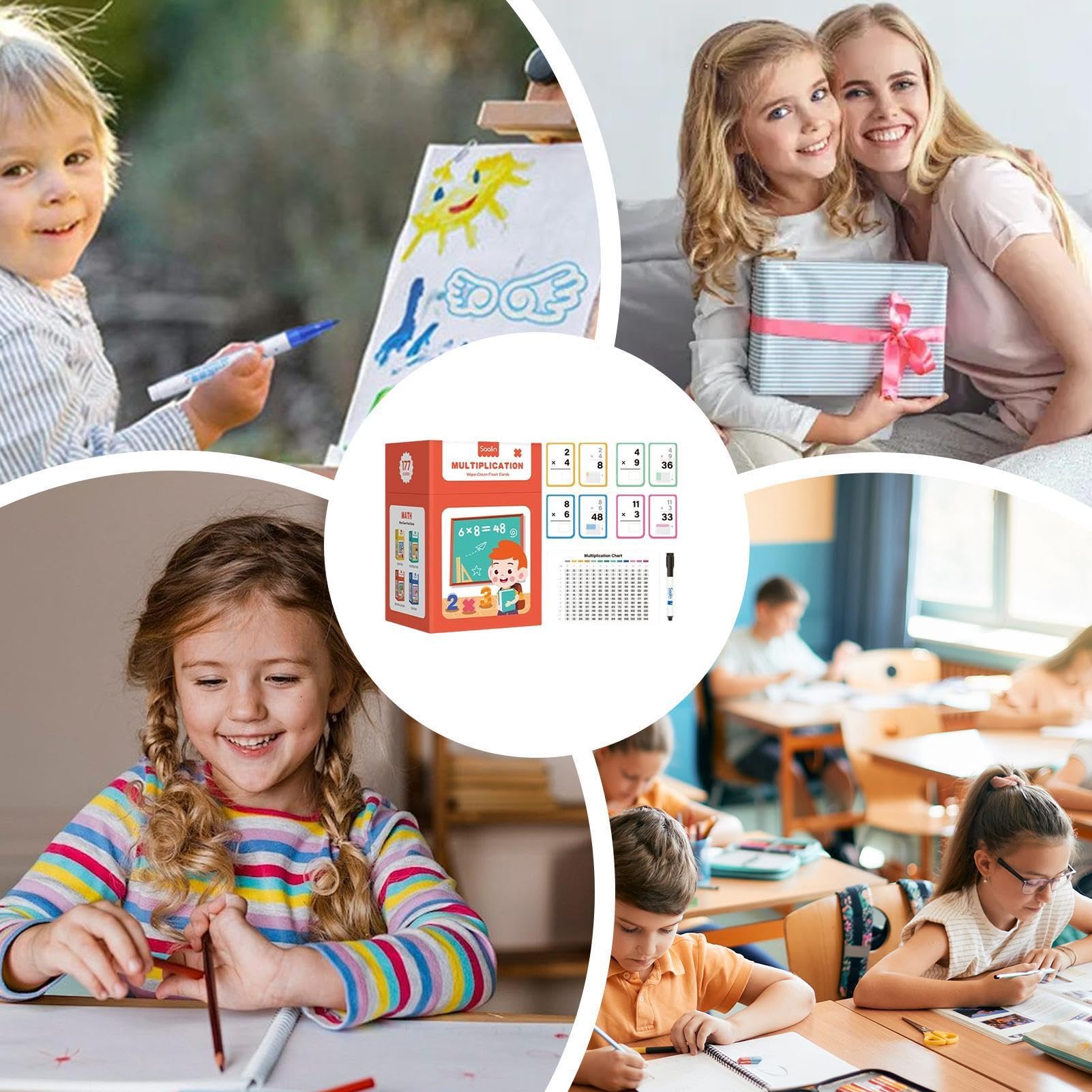 Karty Flash Matematyczne, karty do nauki matematyki, narzędzie do nauki mnożenia, zestaw mentalnych arytmetycznych, gra edukacyjna praktyka edukacyjna i akademicki numer umiejętności szkoleniowe