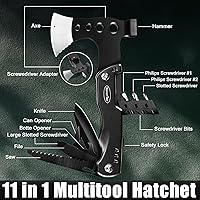 Vista 3 de RoverTac Tools Set for Dad Gifts, 11-in-1 Multitool Axe, LED Flashlight & Tactical Knife in a Gift Box with "BEST DAD EVER", Unique Gift for Dad on