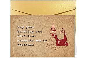 Funny Christmas Birthday Card, Hilarious December Birthday Card for Men Women, Humor...