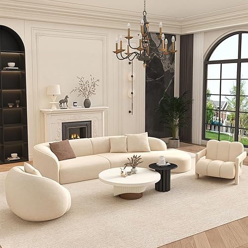 Sofás seccionales para sala de estar - Sofá modular con mesa auxiliar y sillas, elegante y cómodo sofá nube, adecuado para reuniones familiares y