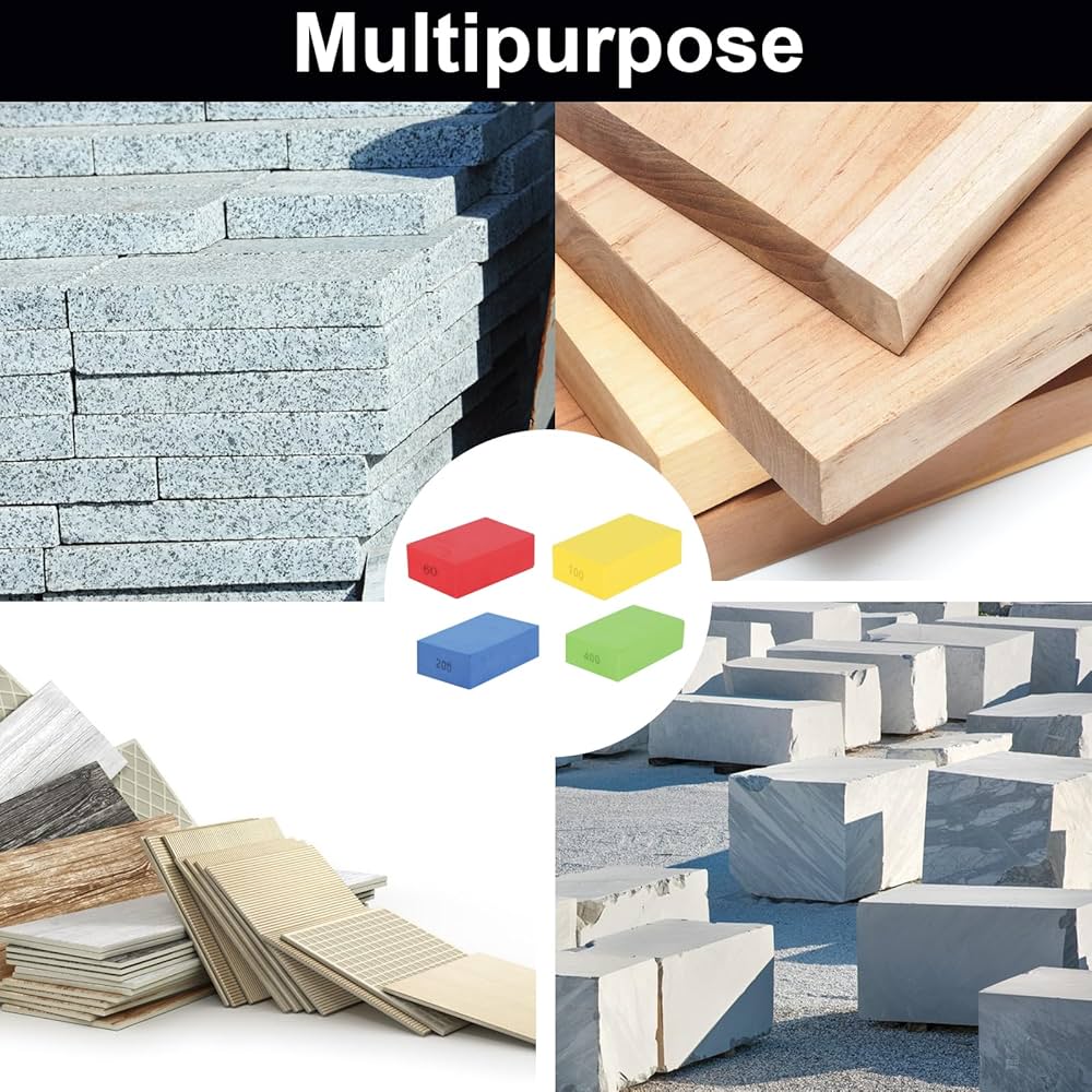 4 Pcs Diamond Hand Polishing Pads Sanding Block Kit For Glass Stone Granite