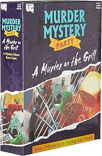 Murder Mystery Party Games - A Murder on the Grill, Host Your Own Cookout Murder Mystery Dinner for 8 Adult Players, Solve the Case with Crime Scene Clues, 18 Years and Up