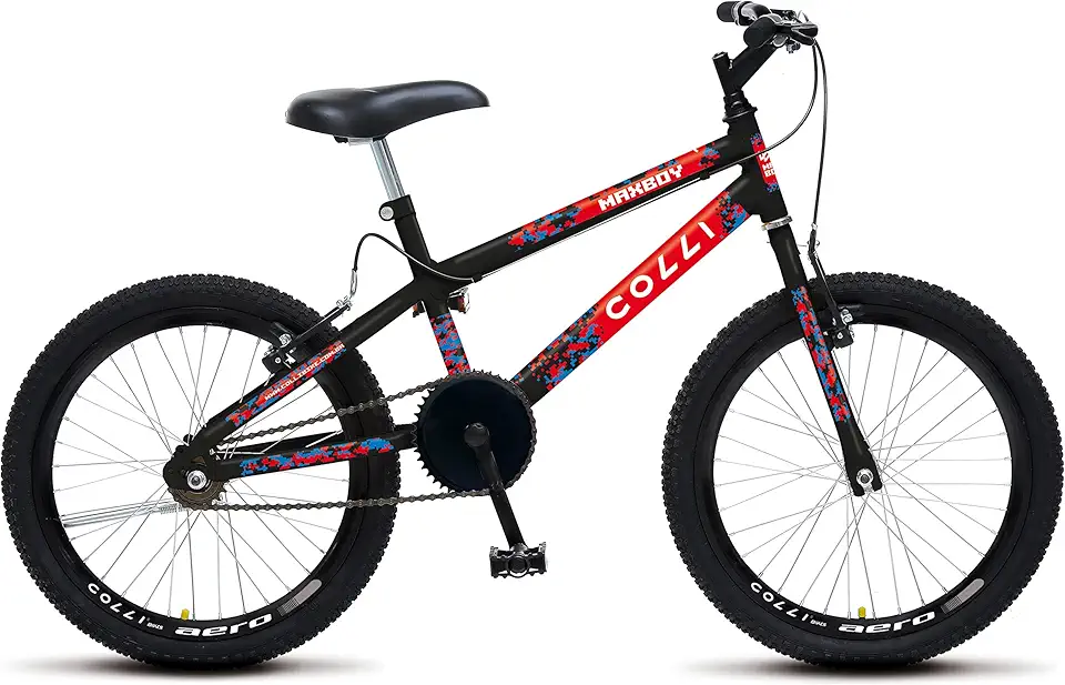 Colli Bike, Bicicleta Max Boy, Aro 20 Aero 36 Raias, freios V-Brake Dianteiro e Traseiro, Suporte de guidão Down Hill